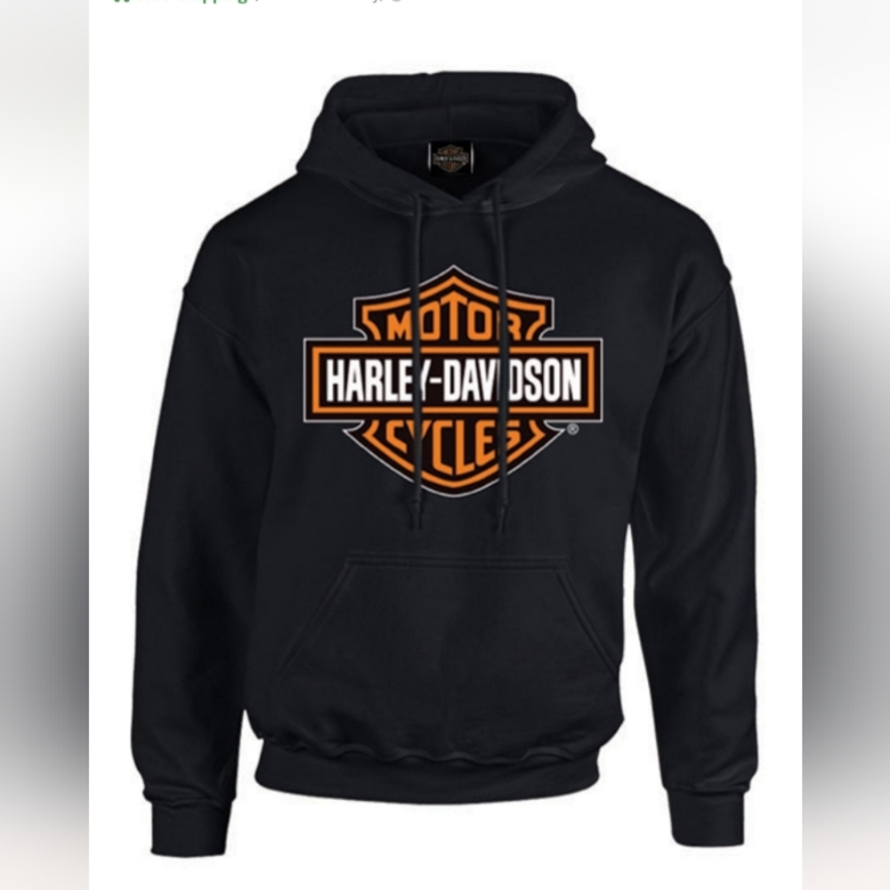 Harley-Davidson Bar And Shield Logo Black Hoodie Paradise Portland Or Men's S